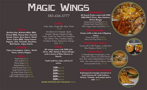 Satisfy Your Cravings with the Magic Wings Menu on Hudson Ave